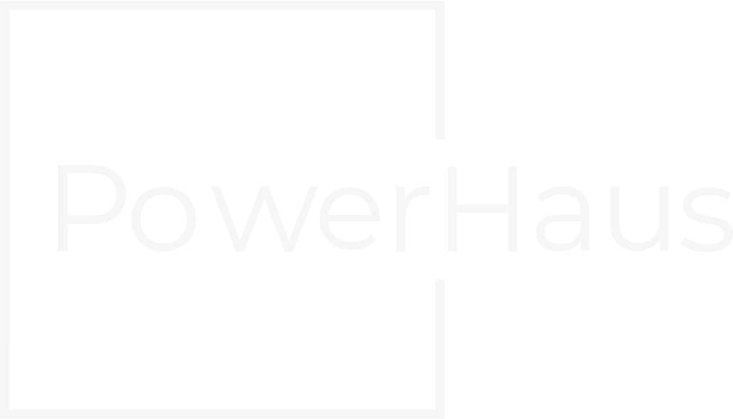 Logotipo Power Haus Negativa